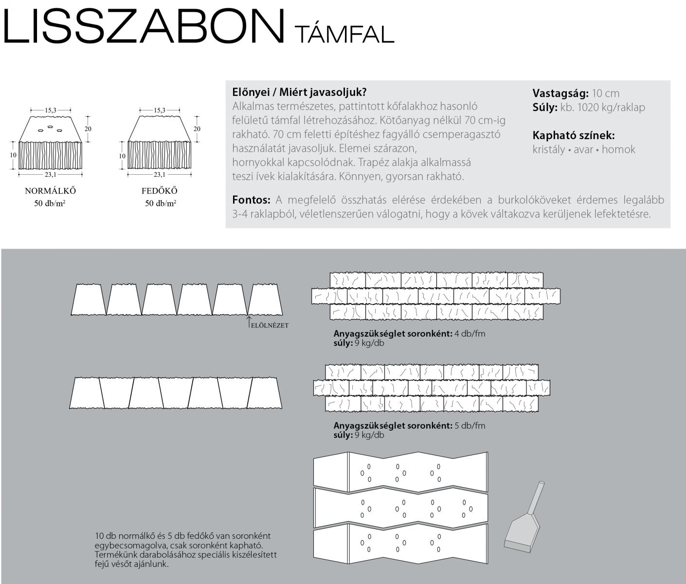 Lisszabon támfal technikai információi